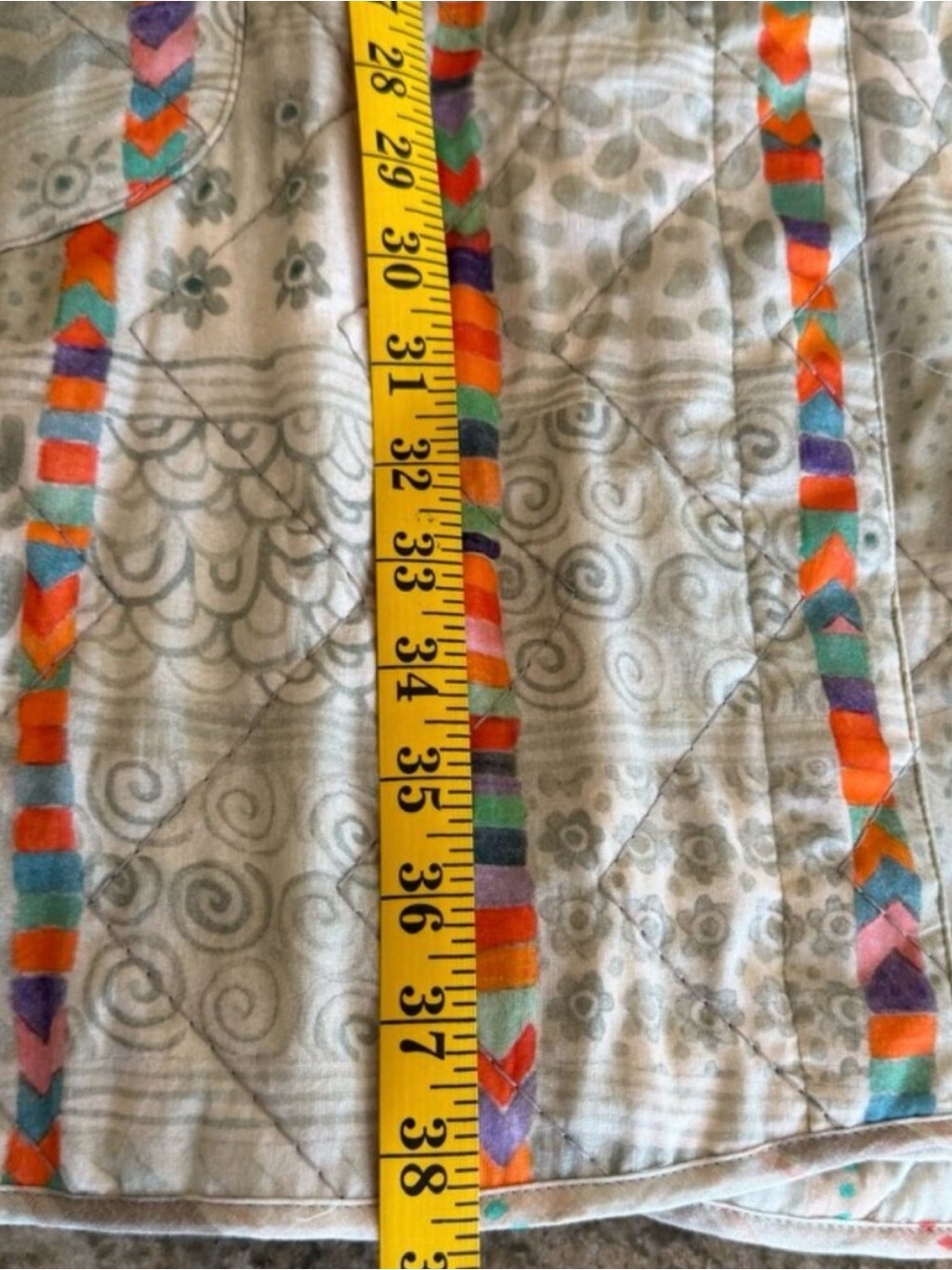 NWT Gudrun Sjoden WARM Quilted, REVERSIBLE Blue/Grey Floral Coat w Multicolor - Picture 5 of 13
